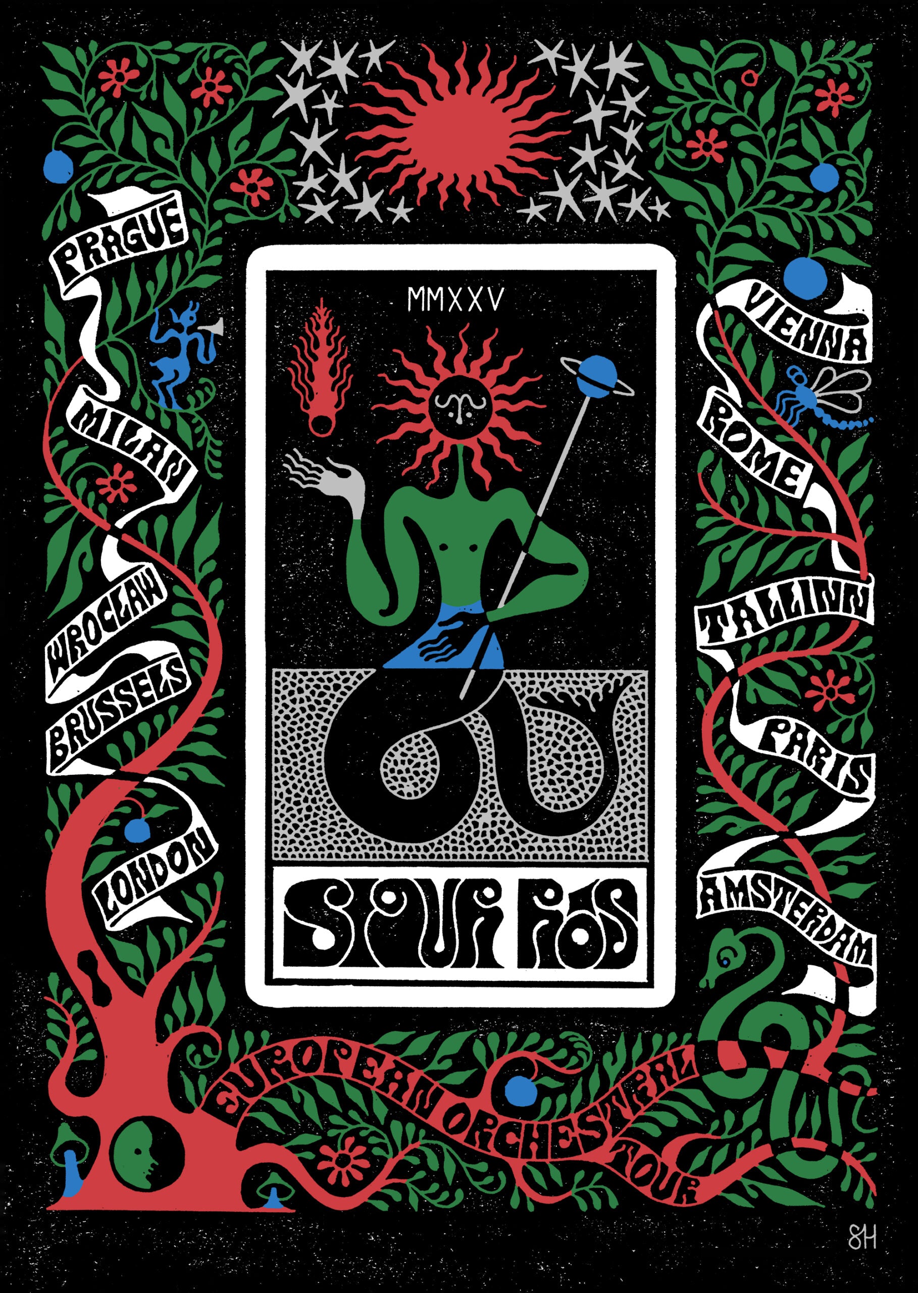 Sigur Ros - 2025 EU Tour Poster